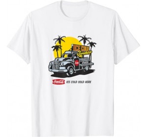 Coca Cola Summer Truck Ice Cold Sunshine Beach Retro T-Shirt